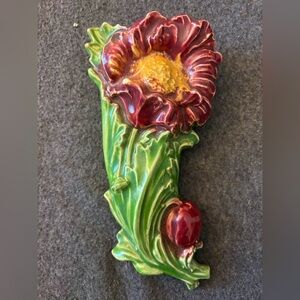 VankoWare 1940’s Poppy Ceramic Wall Pocket